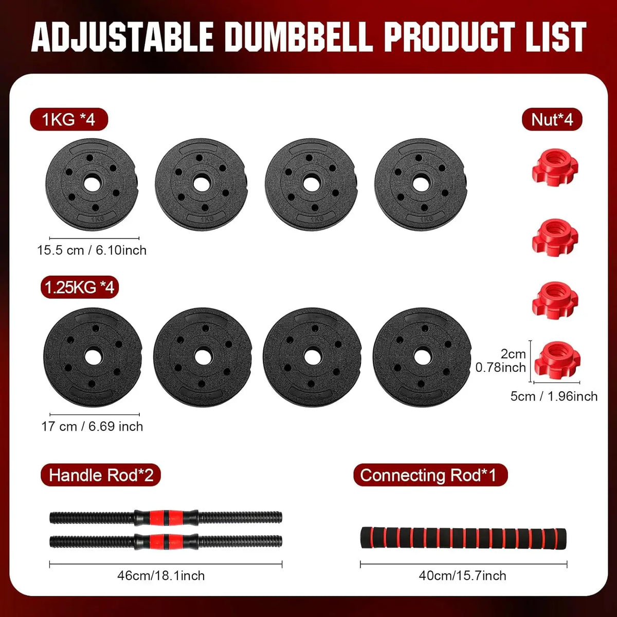 2-In-1 Adjustable Dumbbell and Barbell Set for Home Fitness